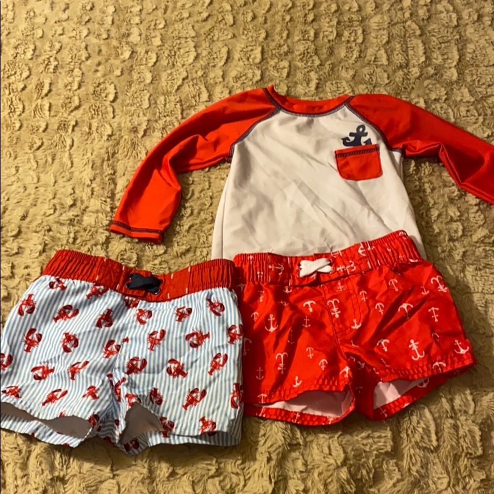 Cat&Jack nautical bathing suit bundle - Picture 1 of 5